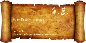 Haffner Emma névjegykártya